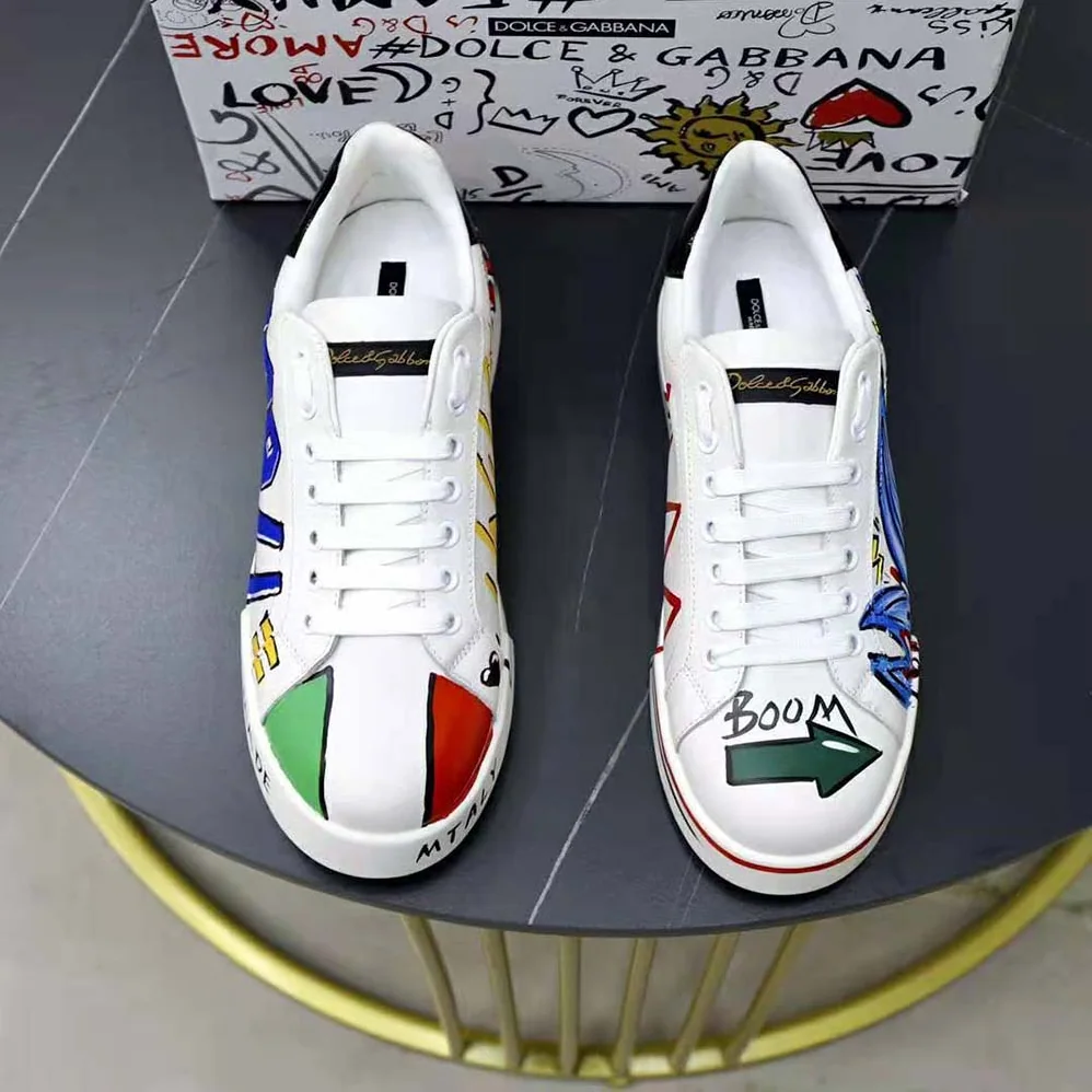 Dolce Gabbana D&G New DGLimited Portofino Sneakers for Men in Blue Dolce Gabbana D&G New DGLimited Portofino Sneakers for Men in Blue