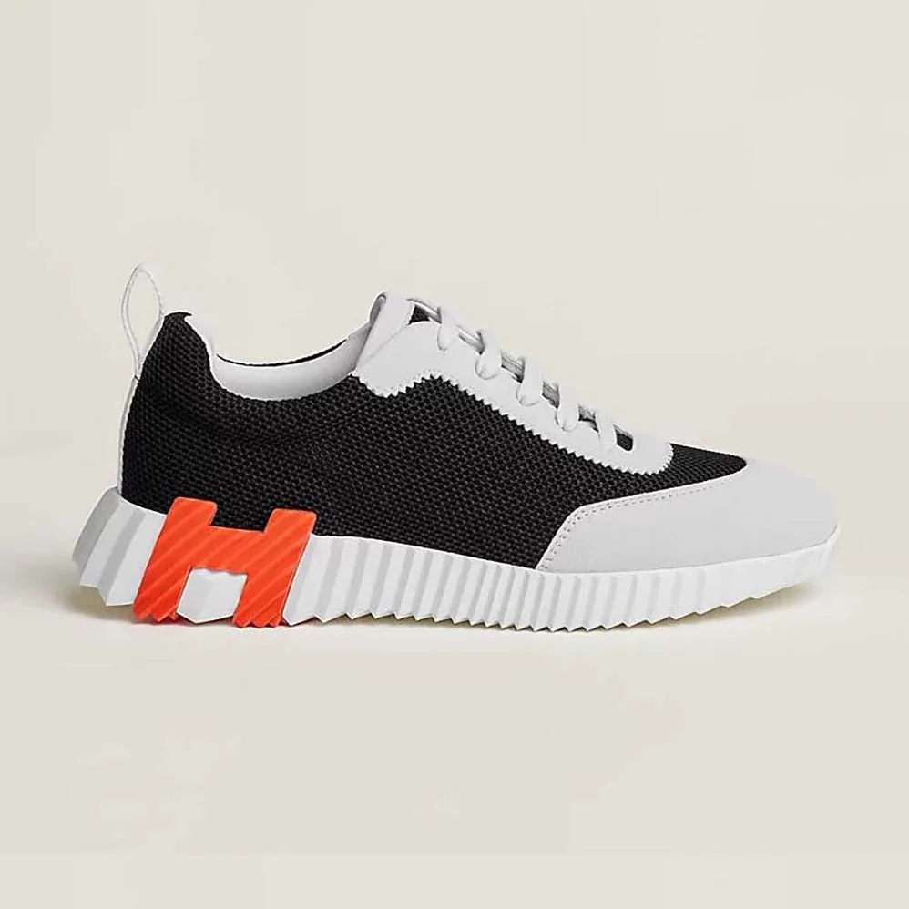 Hermes Bouncing Sneaker in Air Mesh and Suede Goatskin for Women Hermes Bouncing Sneaker in Air Mesh and Suede Goatskin for Women