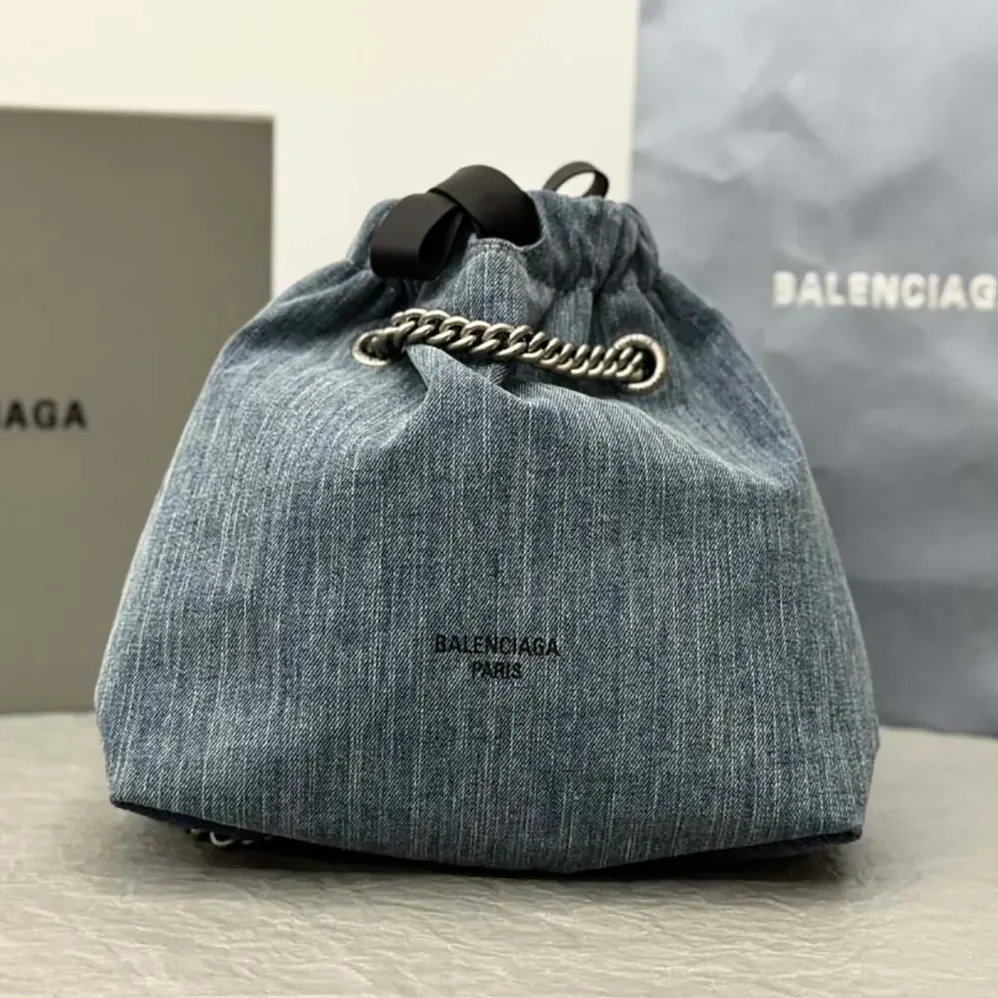 Balenciaga Crush Small Tote Bag Denim in Blue for Women Balenciaga Crush Small Tote Bag Denim in Blue for Women
