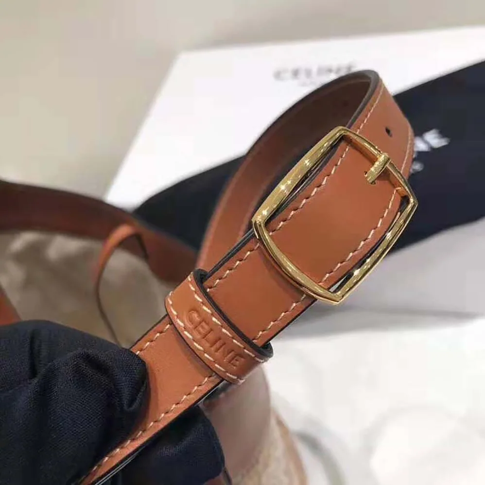 Celine Small Soft Bucket Bag in Triomphe Jacquard and Calfskin for Women Celine Small Soft Bucket Bag in Triomphe Jacquard and Calfskin for Women