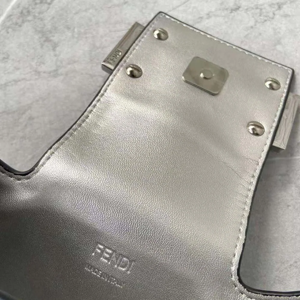 Fendi Cookie Light Blue Leather Mini Bag for Women Fendi Cookie Light Blue Leather Mini Bag for Women