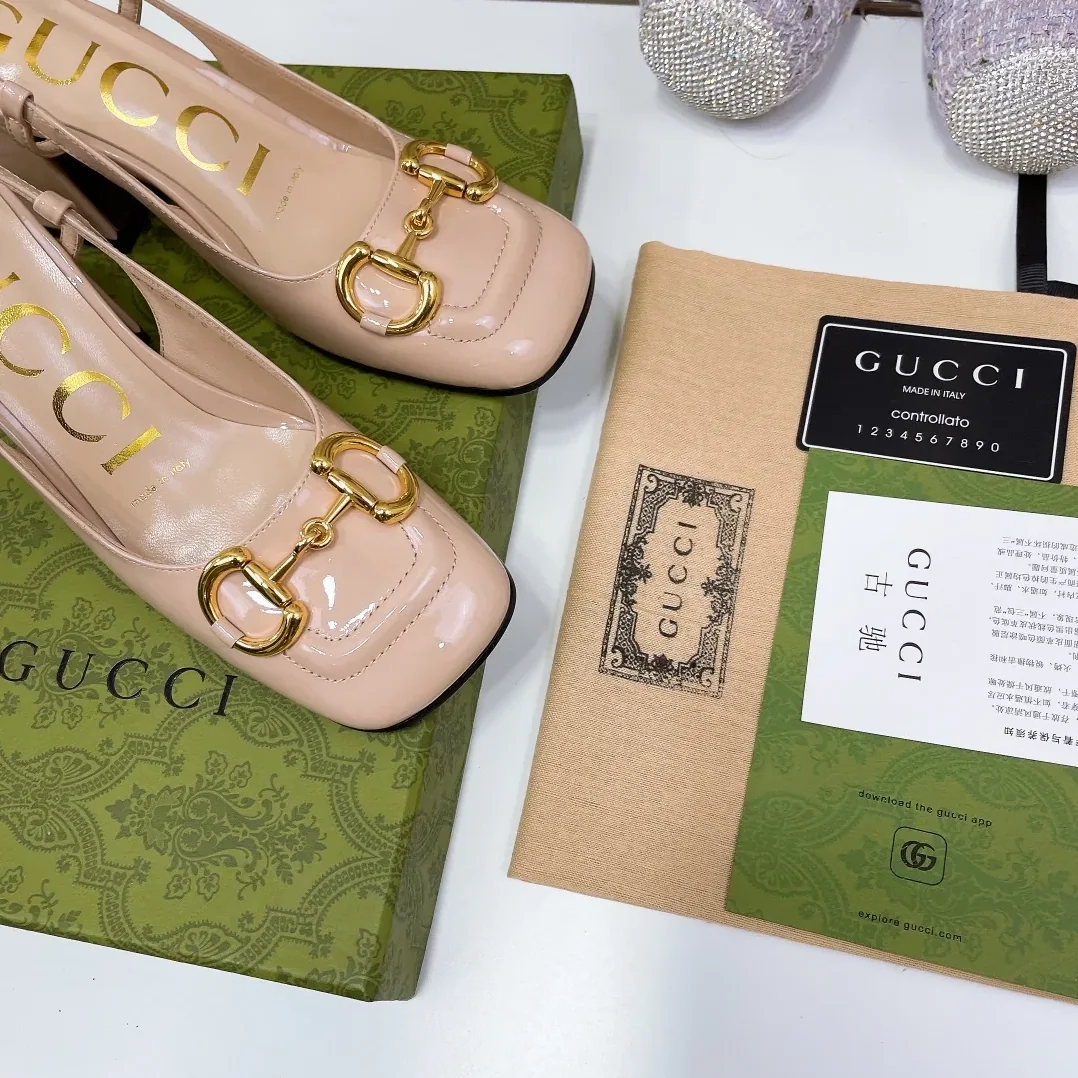 Gucci Mid-Heel Slingback With Horsebit Pink for Women Gucci Mid-Heel Slingback With Horsebit Pink for Women