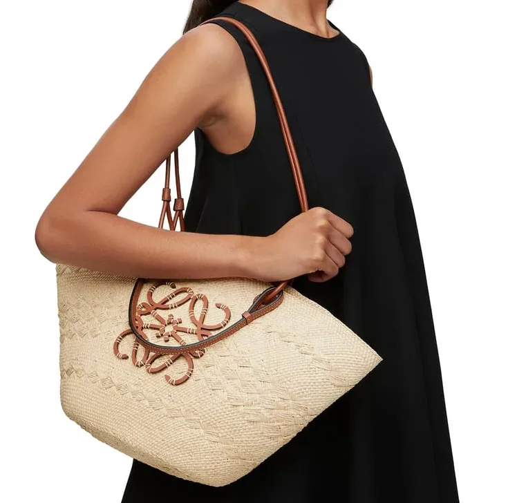 Loewe Medium Anagram Basket Bag Beige 18.1 Inches/ A223T43X02 Loewe Medium Anagram Basket Bag Beige 18.1 Inches/ A223T43X02