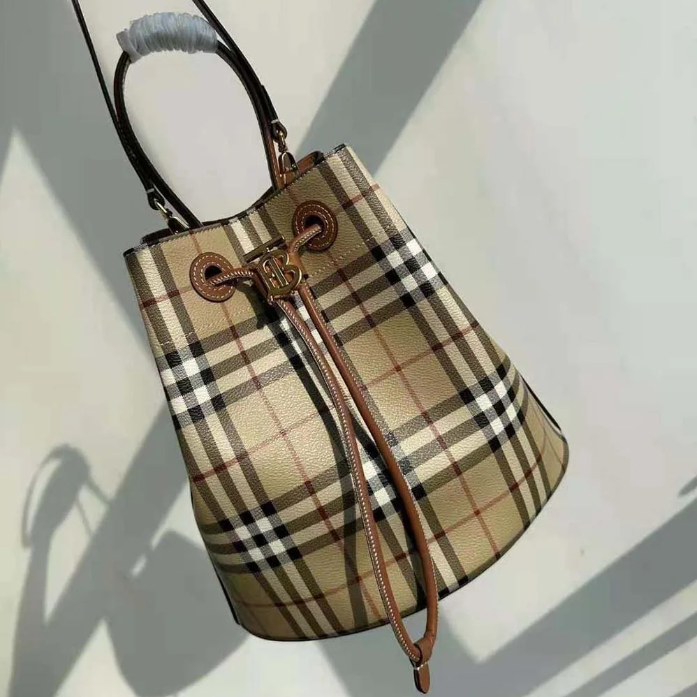 Burberry Small TB Bucket Bag for Women in Brown