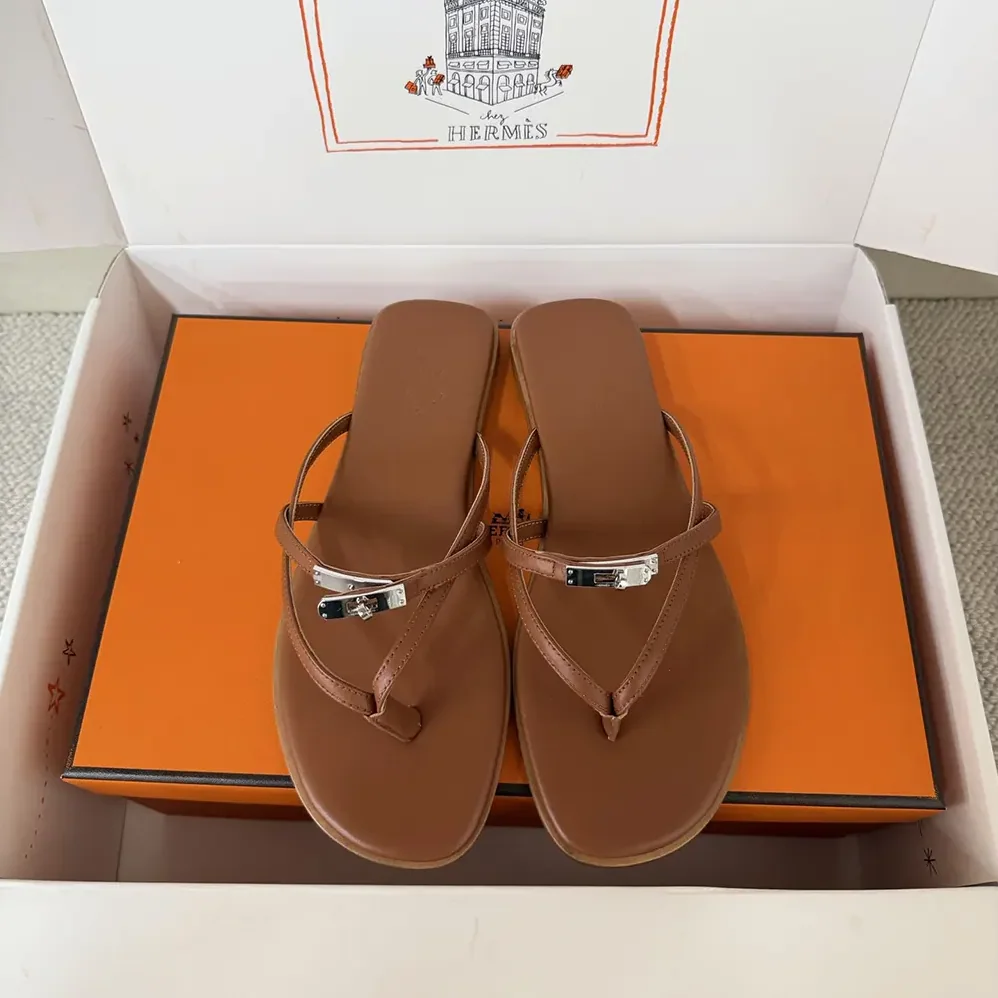 Hermes Miss Sandal in Calfskin for Women in Brown Hermes Miss Sandal in Calfskin for Women in Brown