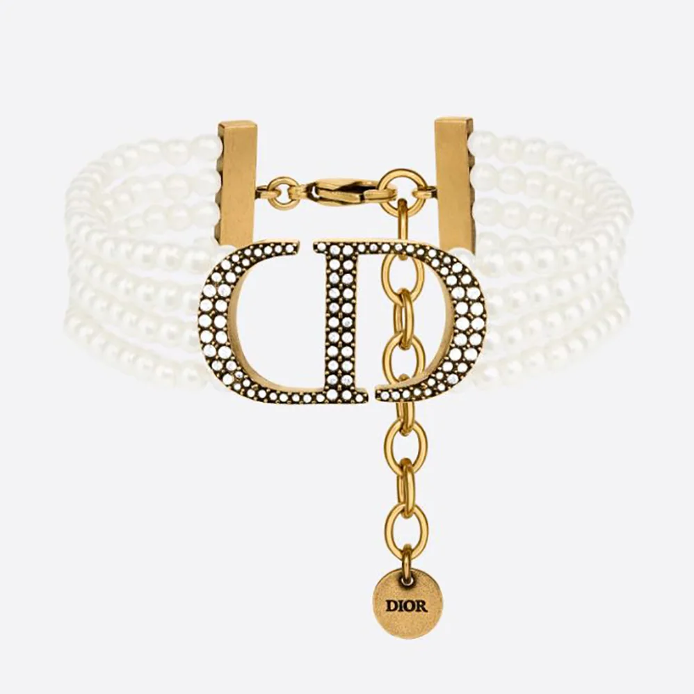 Dior 30 Montaigne Bracelet Antique Gold for Women in Finish Metal