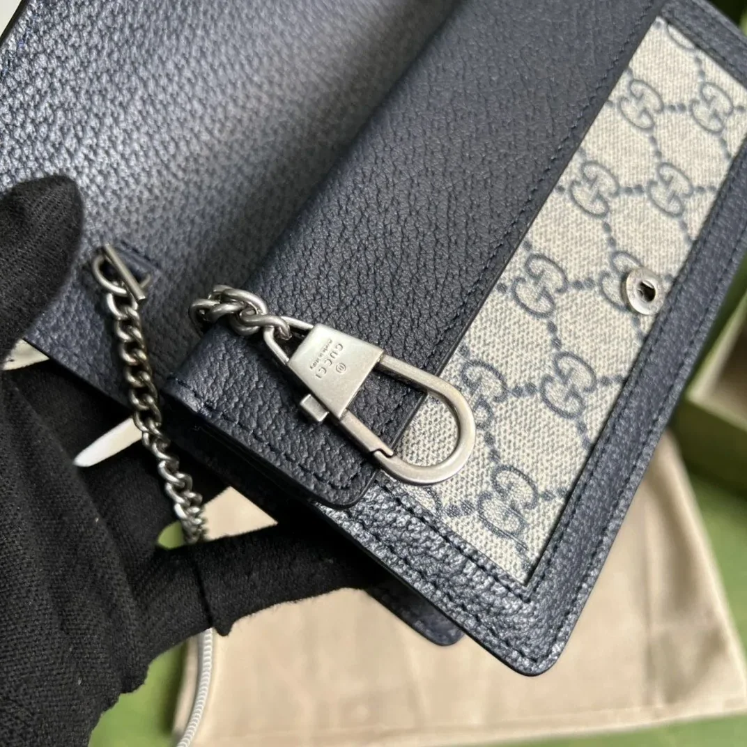 Gucci Dionysus Mini Shoulder Bag / Beige/ Blue GG Supreme Canvas Silver Hardware Gucci Dionysus Mini Shoulder Bag / Beige/ Blue GG Supreme Canvas Silver Hardware