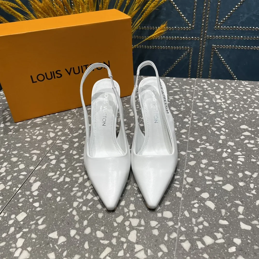 Louis Vuitton Sparkle Slingback Pump White Louis Vuitton Sparkle Slingback Pump White
