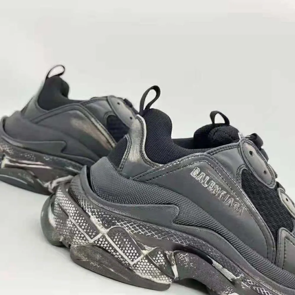 Balenciaga Triple S Faded Sneaker in Black for Women