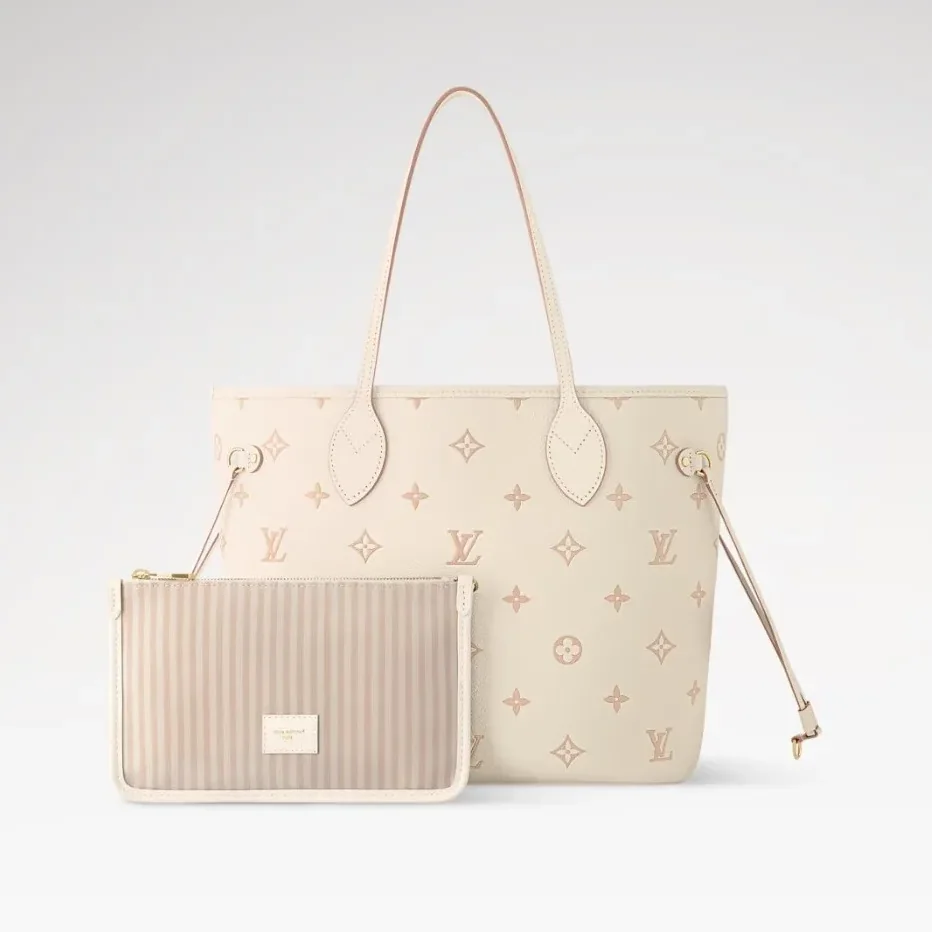 Louis Vuitton Neverfull MM Tote Bag in Eden Gold Hardware