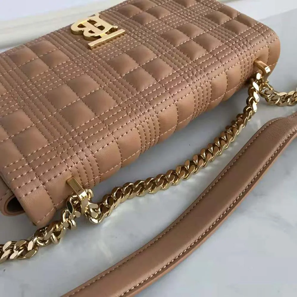 Burberry Small Quilted Lambskin Lola Bag for Women in Sandy Burberry Small Quilted Lambskin Lola Bag for Women in Sandy