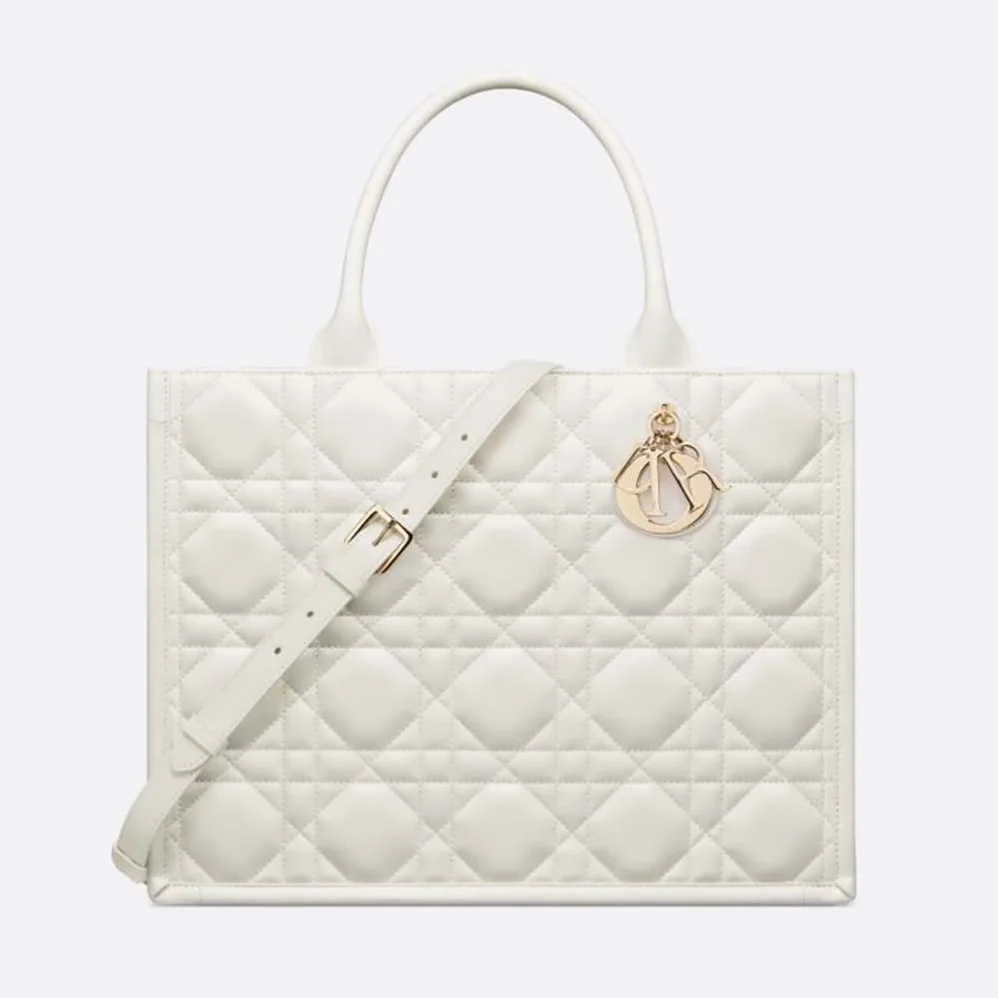 Dior Medium Dior Book Tote Latte Macrocannage Calfskin for Women Dior Medium Dior Book Tote Latte Macrocannage Calfskin for Women