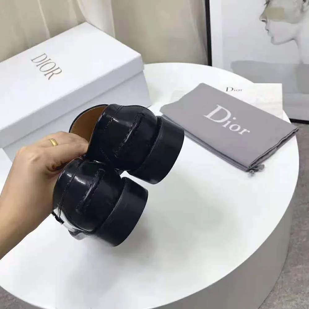 Dior Dior Code Loafer Black Glazed Calfskin for Women