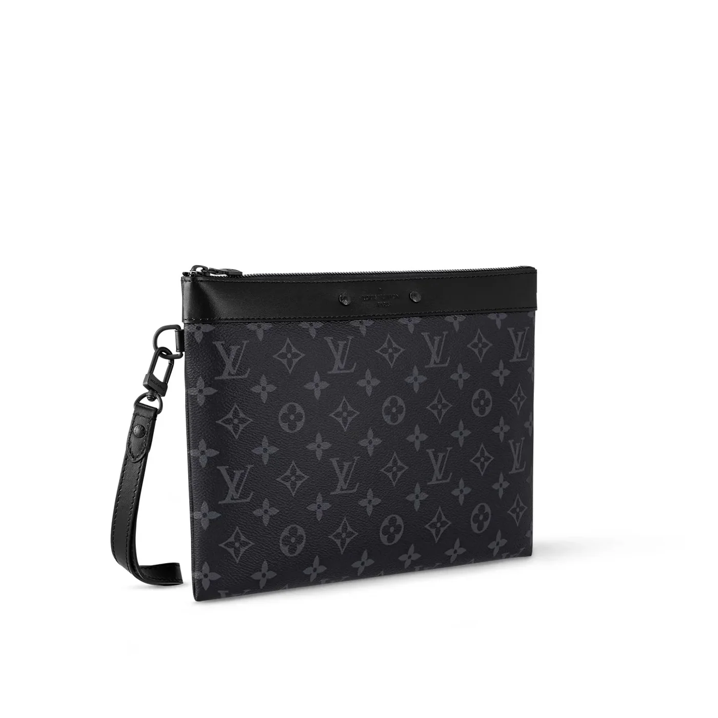 Louis Vuitton Pochette To Go Pouch / Black Monogram Eclipse Canvas Black Hardware Louis Vuitton Pochette To Go Pouch / Black Monogram Eclipse Canvas Black Hardware