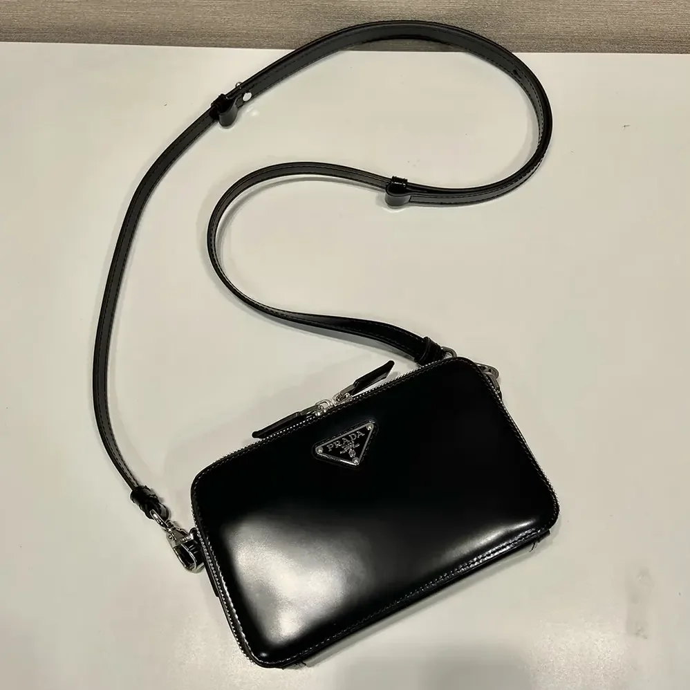 Prada Brique Brushed Leather Bag for Men Prada Brique Brushed Leather Bag for Men