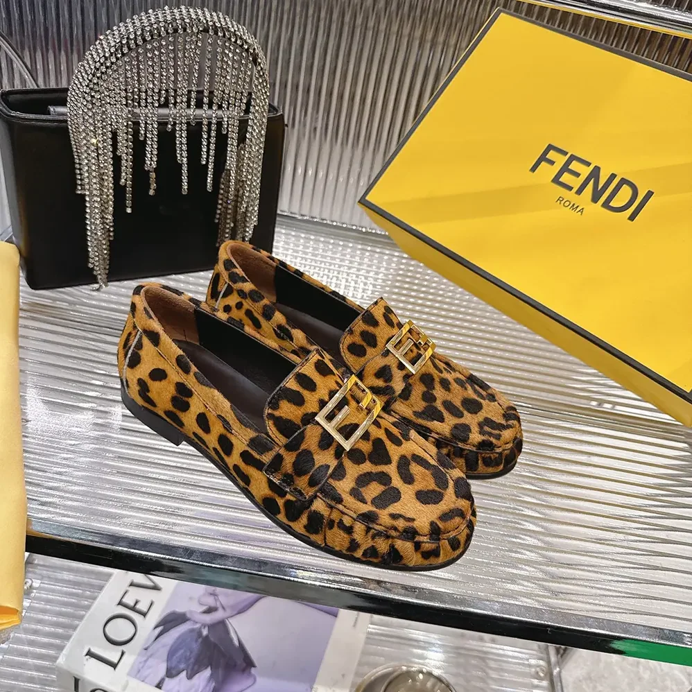 Fendi Baguette Printed Cavallino Calfskin Loafers for Women Fendi Baguette Printed Cavallino Calfskin Loafers for Women