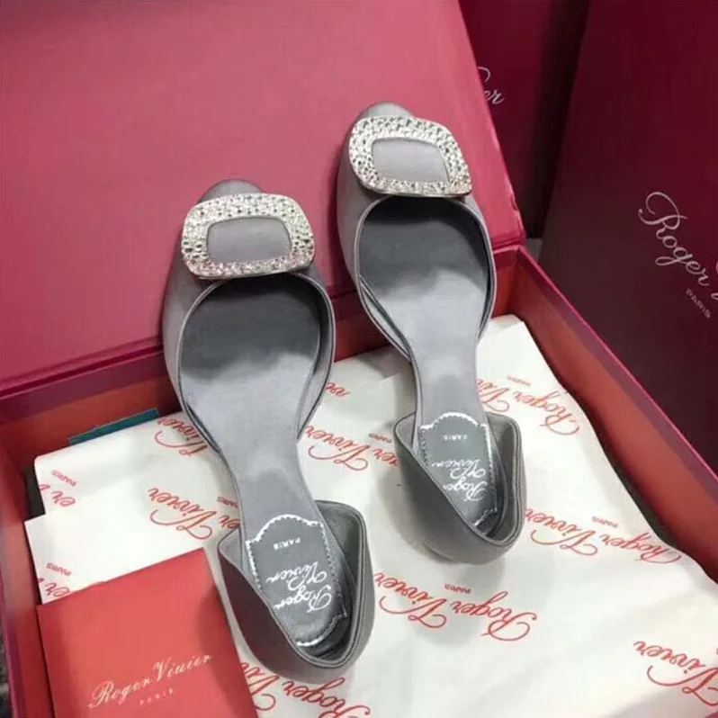 Roger Vivier Shoes Chips Ballerinas for Women in Silver