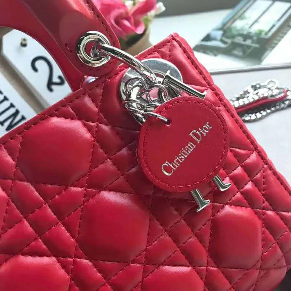 Dior MY ABCDIOR Lambskin Bag for Women in Red