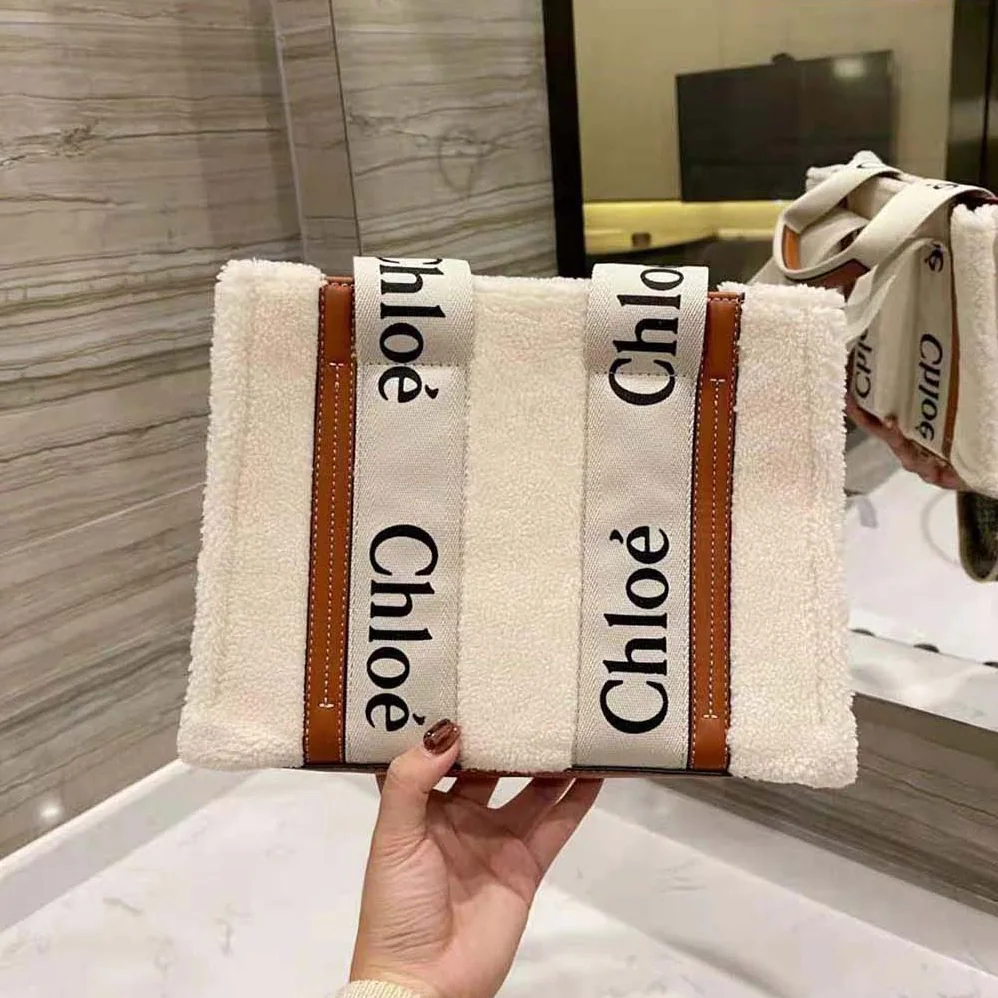 Chloe Small Woody Tote Bag with Strap for Women