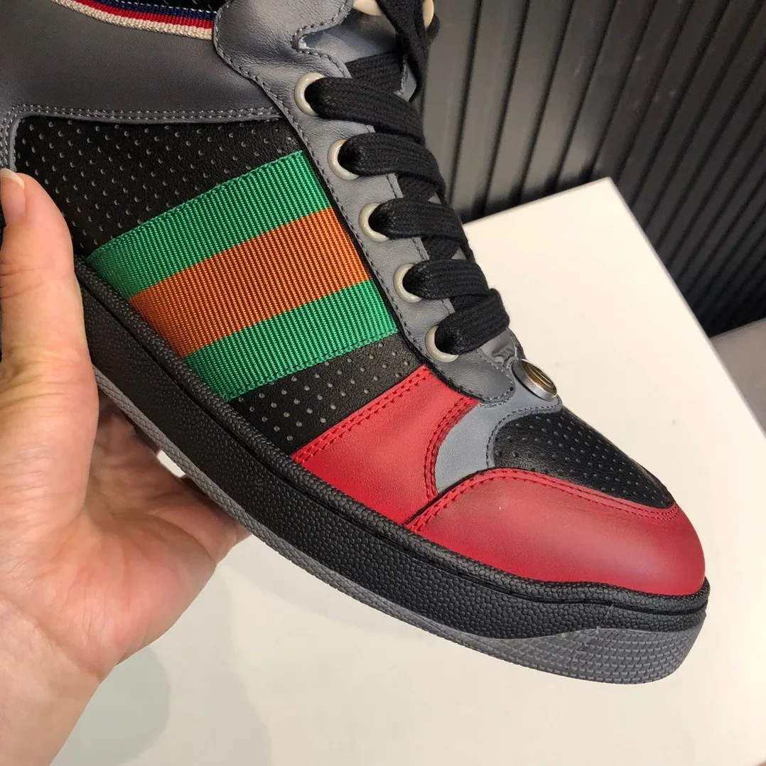 Gucci Screener Distressed High for Men in Top Sneakers Black
