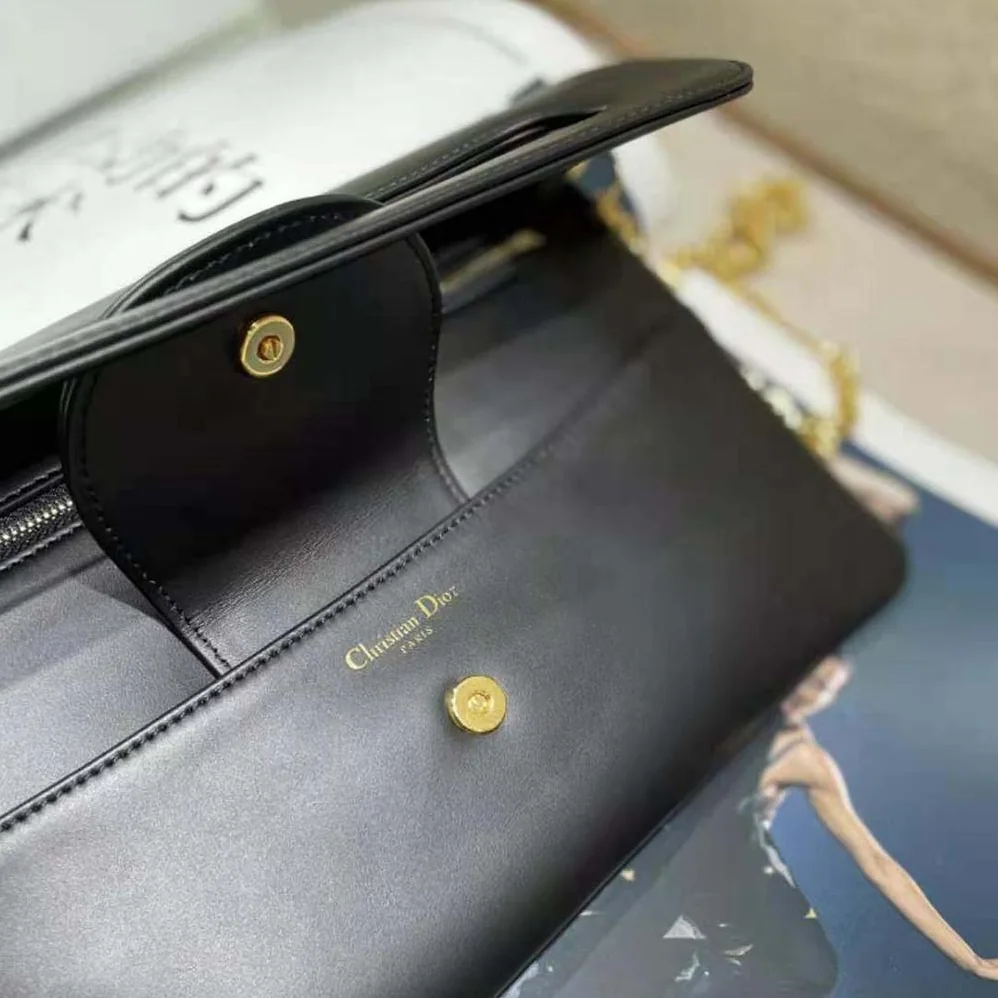 Dior Medium Diordouble Bag Smooth Calfskin for Women in Black