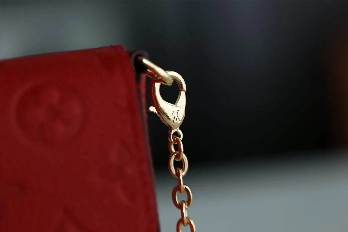 Louis Vuitton Pochette Felicie Monogram Empreinte Red Louis Vuitton Pochette Felicie Monogram Empreinte Red