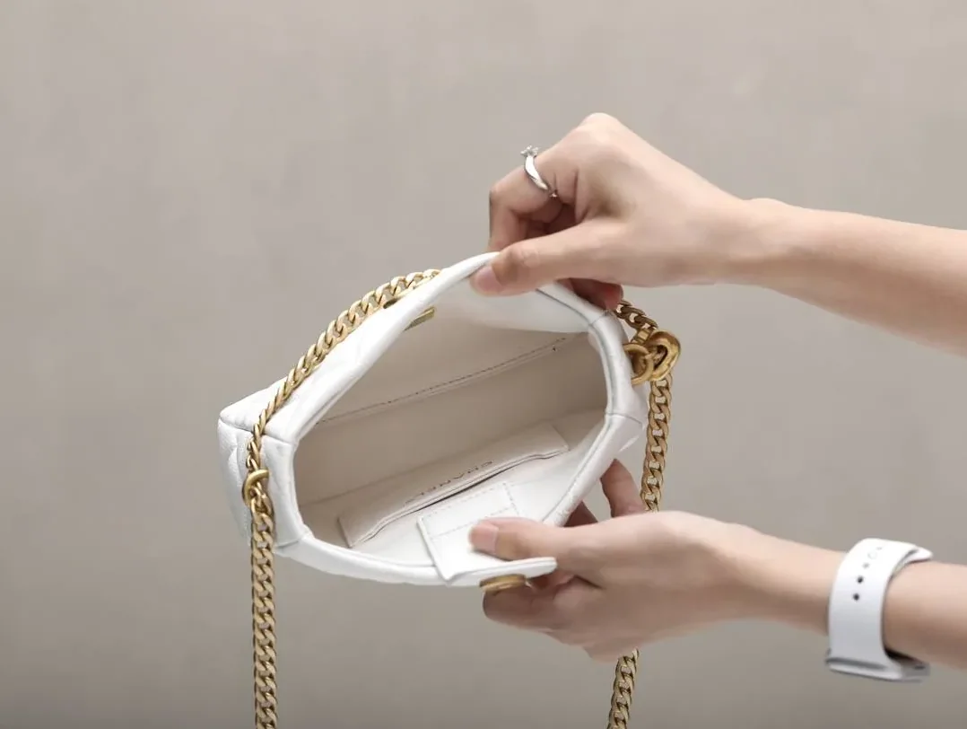 Chanel HoBo Heart Adjustment Buckle Crossbody Bag in White Gold Hardware Chanel HoBo Heart Adjustment Buckle Crossbody Bag in White Gold Hardware