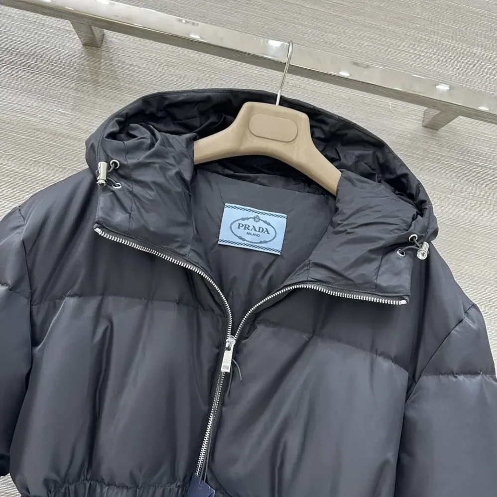 Prada Re for Men in Nylon Hooded Down Jacket Prada Re for Men in Nylon Hooded Down Jacket