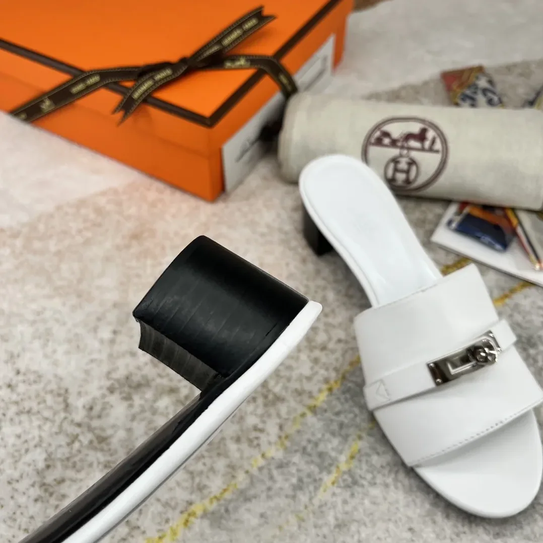 Hermes Gigi 50 Sandal White