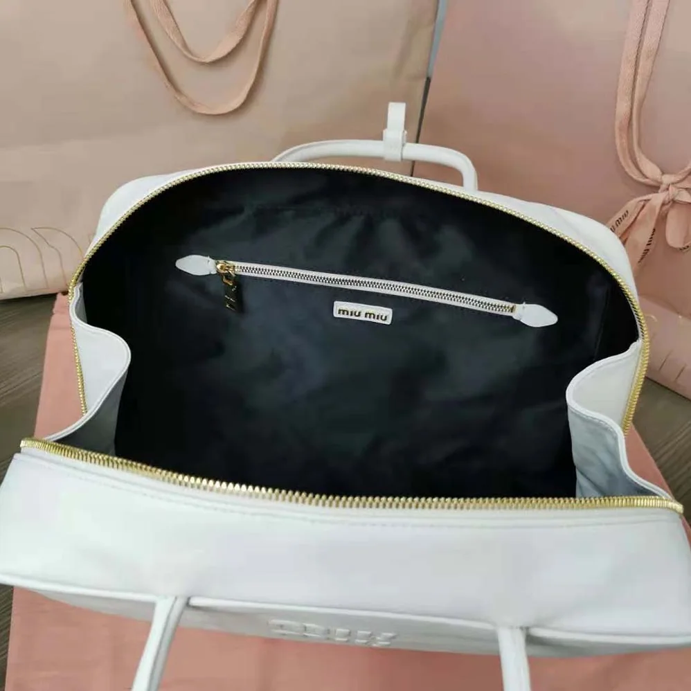 Miu Miu Leather Top-Handle Bag for Women in White