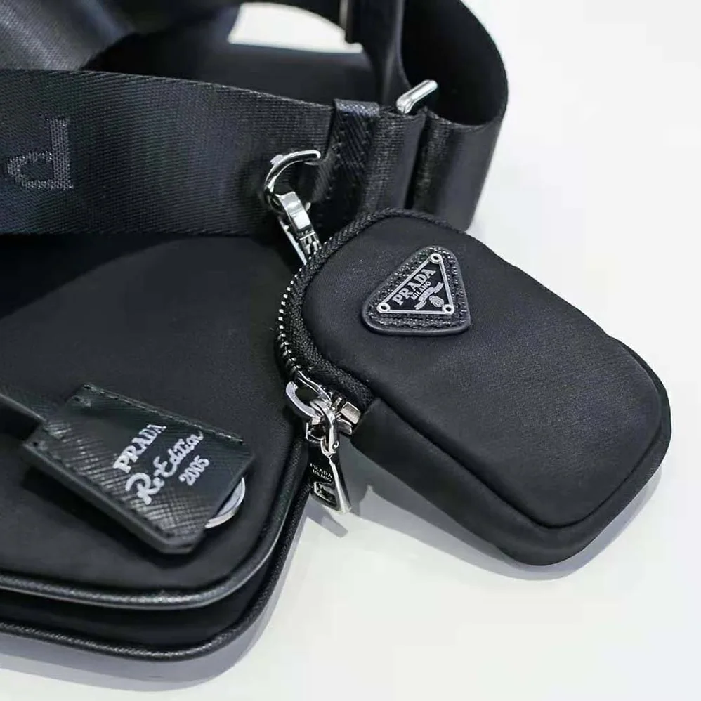Prada Nylon Re-Edition 2000 Shoulder Bag for Women in Black