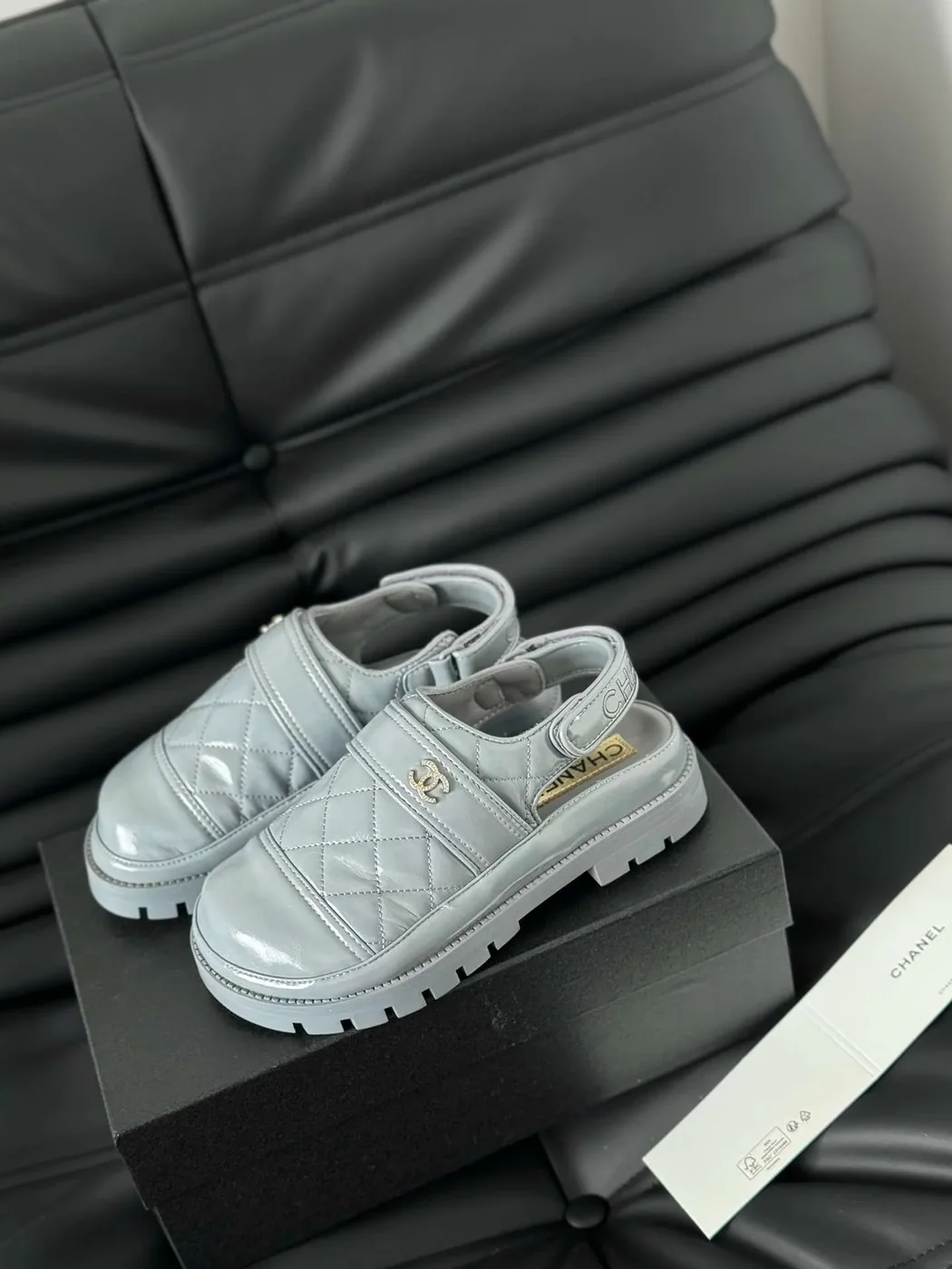 Chanel Velcro Sandal Jade Green Chanel Velcro Sandal Jade Green
