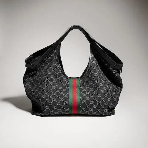 Gucci Giglio Large Tote Bag in Black Palladium Hardware