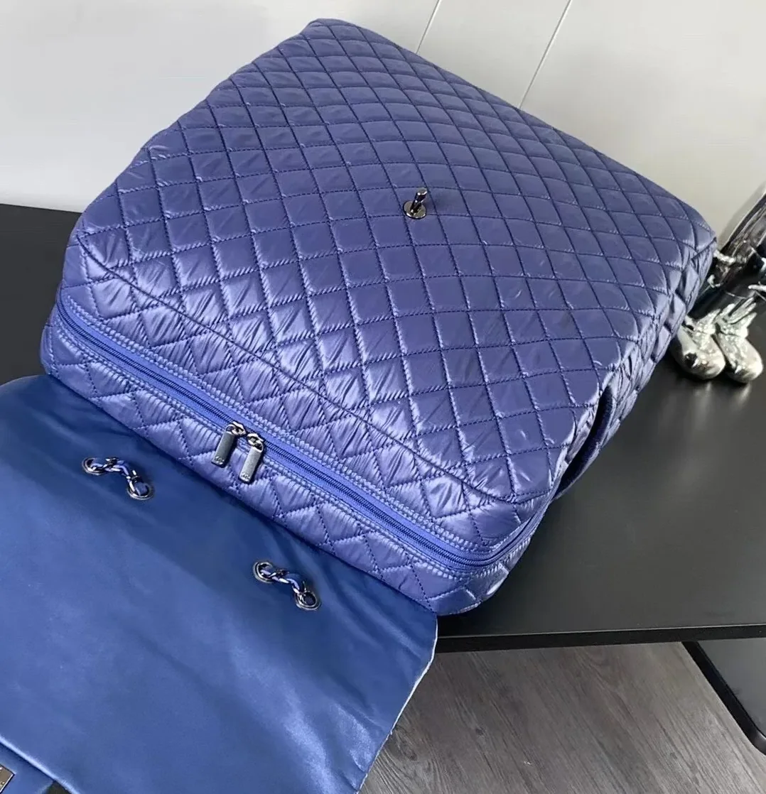 Chanel Classic Quilted Suitcase Blue / Chanel Classic Quilted Suitcase Blue /