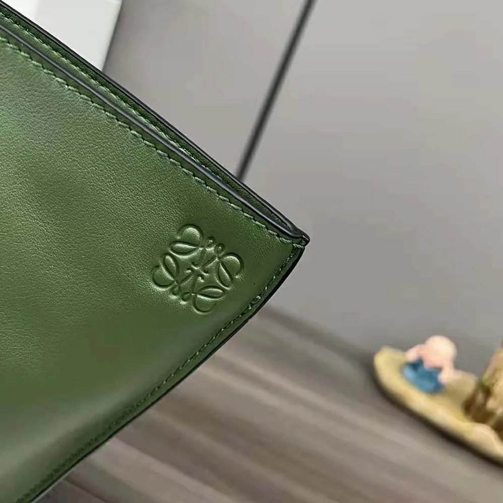 Loewe Anton Sling in Supple Smooth Calf and Jacquard for Men in Green Loewe Anton Sling in Supple Smooth Calf and Jacquard for Men in Green