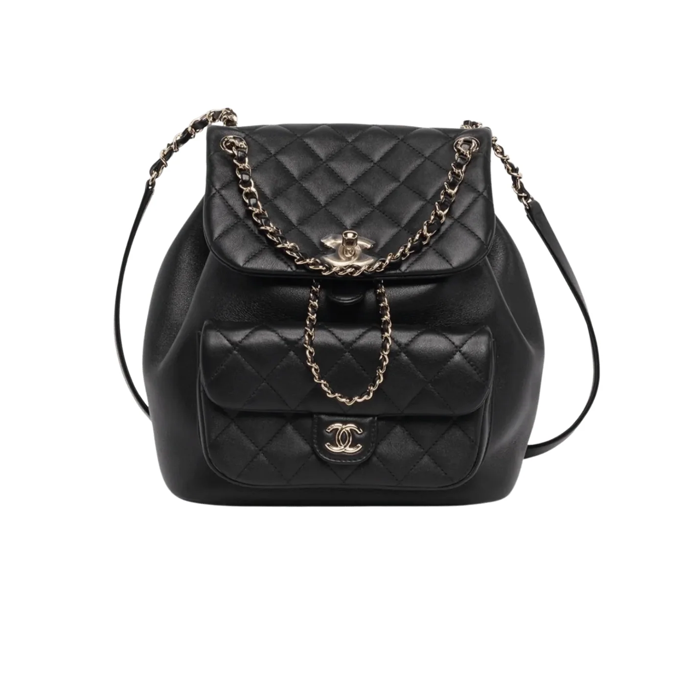 Chanel Duma Backpack in Black Gold Hardware Chanel Duma Backpack in Black Gold Hardware