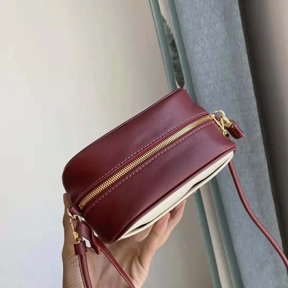 Burberry Horseferry Print Canvas Half Cube Crossbody Bag for Women