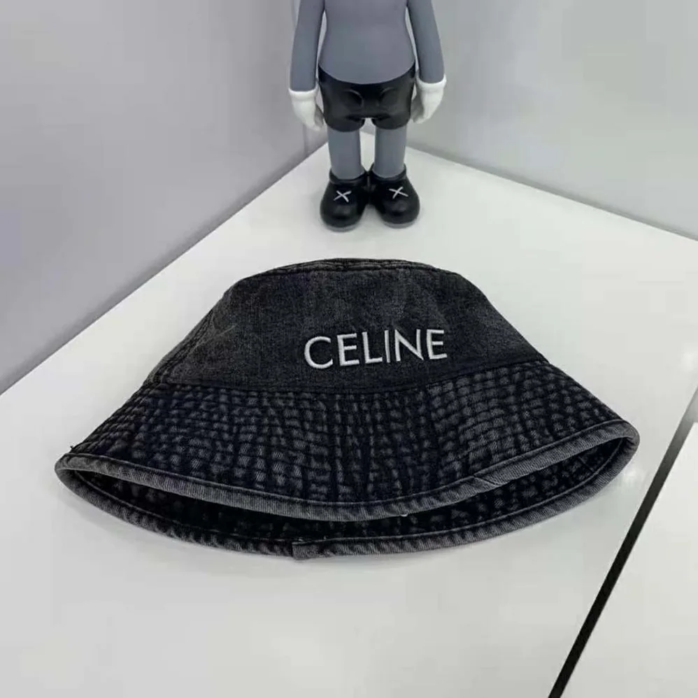Celine Bucket Hat in Denim for Women in Black Celine Bucket Hat in Denim for Women in Black