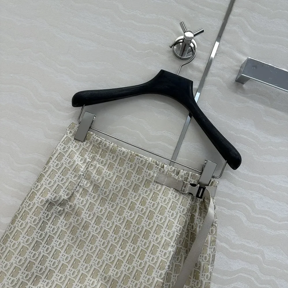 Dior Skort Beige Technical Jacquard Taffeta with Dior Oblique Motif for Women