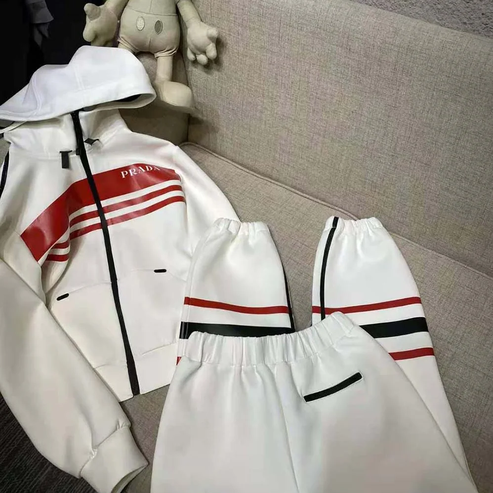 Prada Printed Technical Fabric Jacket for Men in White