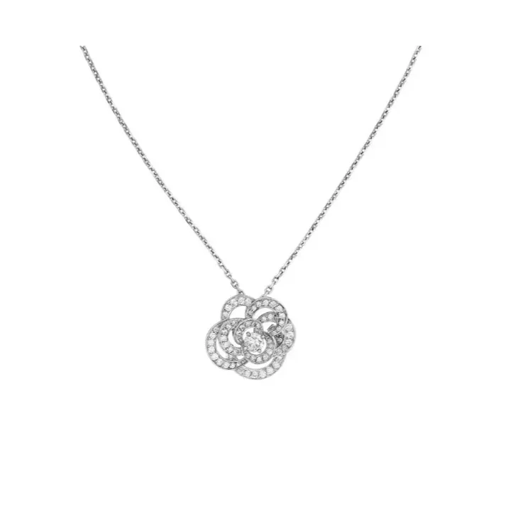 Chanel Fil De Camélia Necklace White Gold Chanel Fil De Camélia Necklace White Gold