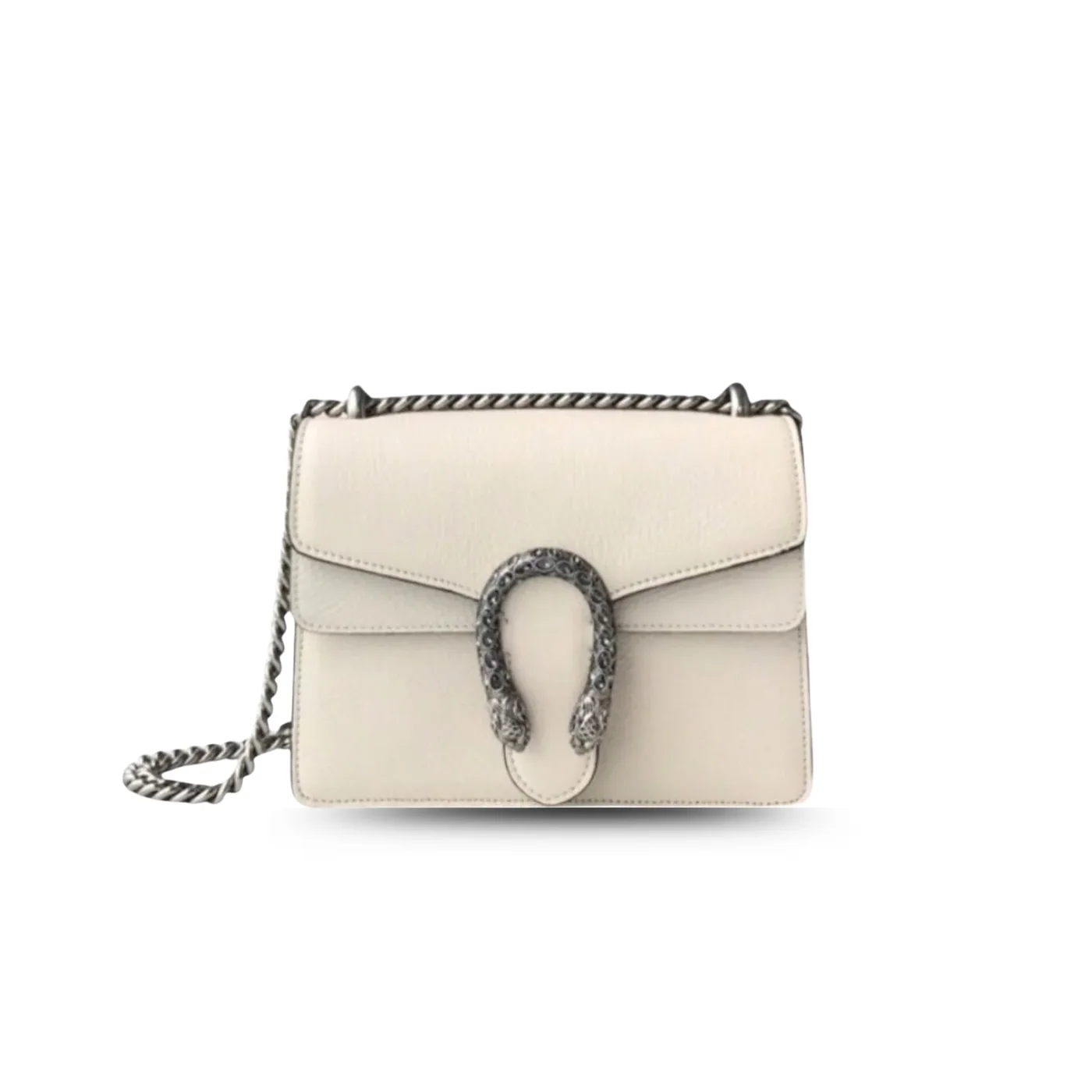 Gucci Dionysus Mini Shoulder Bag in White Silver Hardware Gucci Dionysus Mini Shoulder Bag in White Silver Hardware
