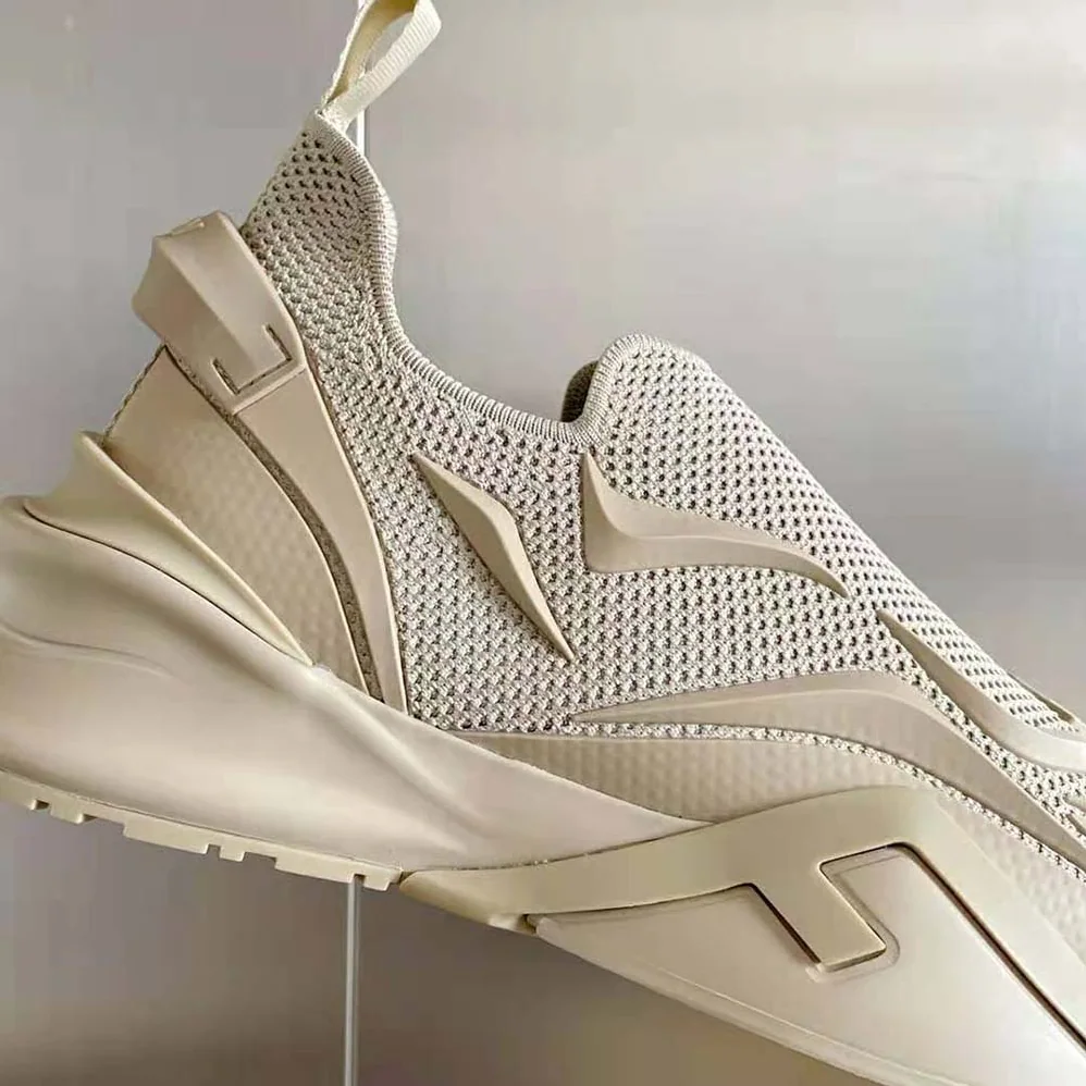 Fendi Flow Beige Mesh Running Sneakers for Unisex Fendi Flow Beige Mesh Running Sneakers for Unisex