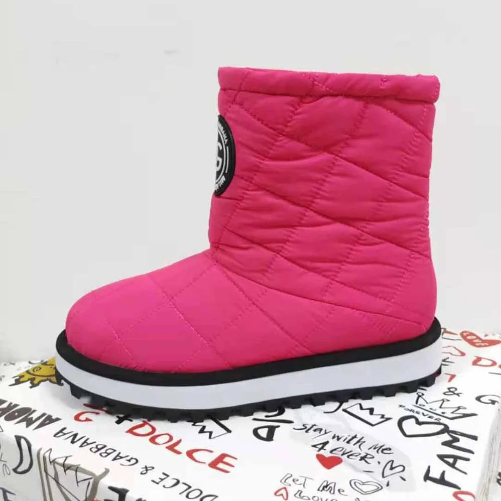 Dolce Gabbana D&G Nylon Ankle Boots with DG Logo for Women in Pink Dolce Gabbana D&G Nylon Ankle Boots with DG Logo for Women in Pink