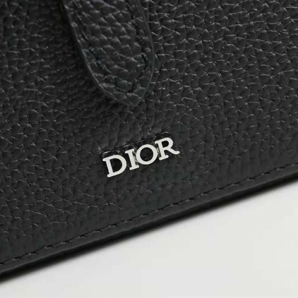 Dior Saddle Messenger Bag Black Grained Calfskin for Men