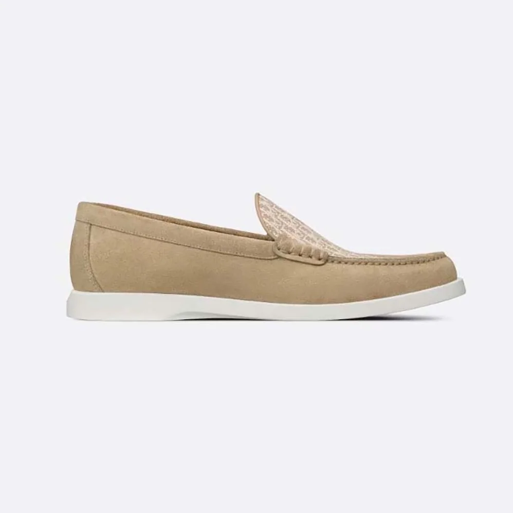 Dior Granville Loafer Beige Dior Oblique Suede and Jacquard for Men Dior Granville Loafer Beige Dior Oblique Suede and Jacquard for Men