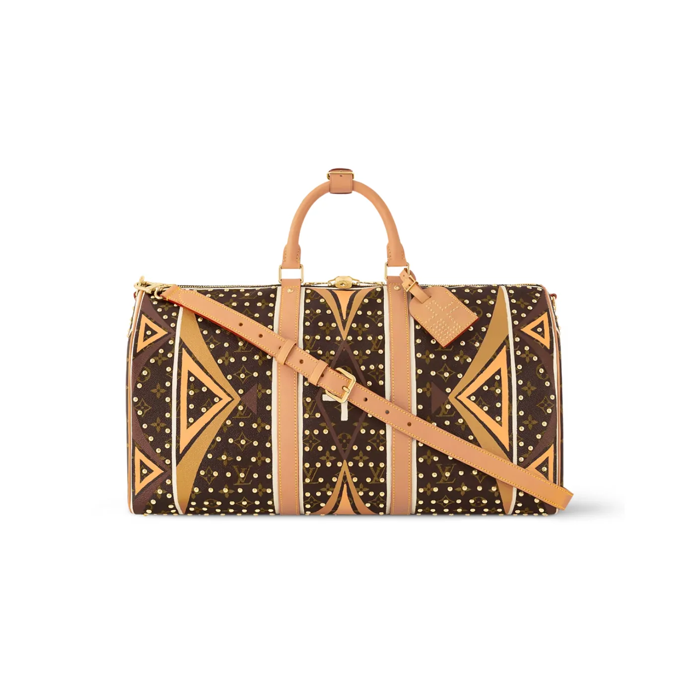 Louis Vuitton Keepall Bandouliere 50 Travel Bag in Brown Gold Hardware Louis Vuitton Keepall Bandouliere 50 Travel Bag in Brown Gold Hardware