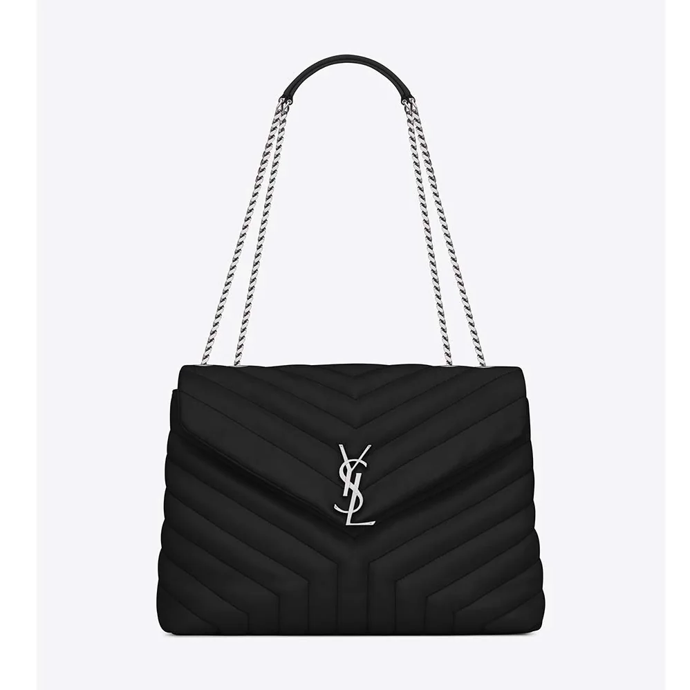 Saint Laurent YSL Loulou Medium Matelasse Y Leather for Women in Black