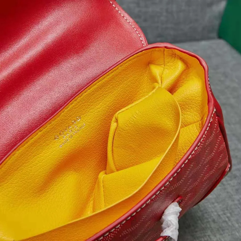 Goyard Sac Saïgon Souple Mini in Toile Goyardine & Chevroches Calfskin for Women in Red