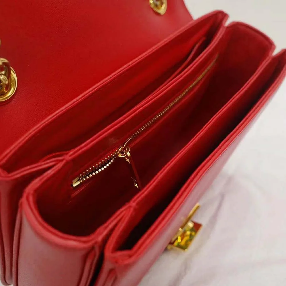 Celine Medium C Bag in Shiny Calfskin Leather for Women in Red Celine Medium C Bag in Shiny Calfskin Leather for Women in Red